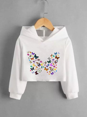 JSIYA Printed Women Hooded Neck White T-Shirt