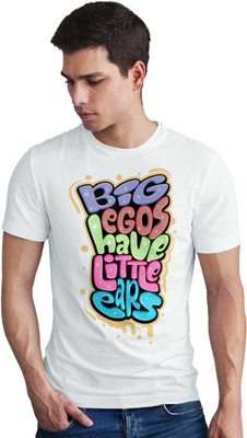 Seek Buy Love Printed Men Round Neck White T-Shirt