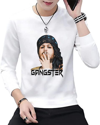 GPGARMNETS Printed Men Round Neck White T-Shirt