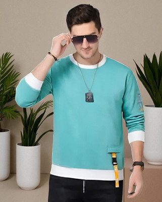 FASHIUM Printed Men Round Neck Green T-Shirt