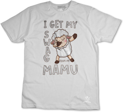 THE PRINT PLATTER Printed Men Round Neck White T-Shirt