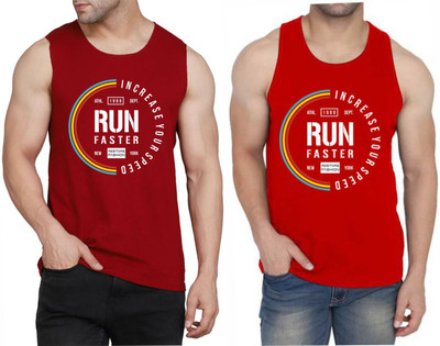 WOOSTRO Graphic Print Men Scoop Neck Maroon, Red T-Shirt