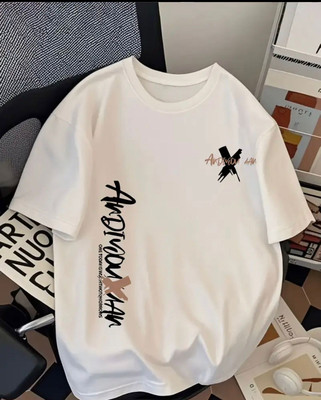 Siste Solid Men Round Neck White T-Shirt