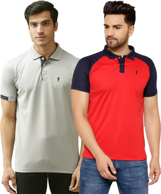 EPPE Self Design Men Polo Neck Multicolor T-Shirt