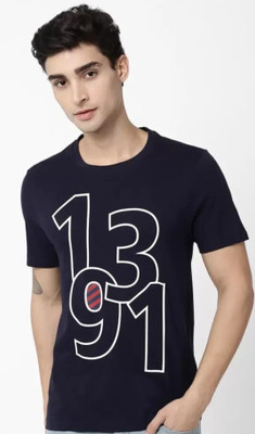 stylesmyth Printed Men Round Neck Black T-Shirt