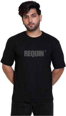 HouseOfCommon Printed Men Round Neck Black T-Shirt