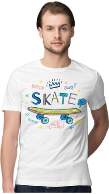 TheFreedomStore Printed Men Round Neck White T-Shirt
