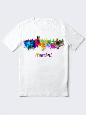 HamsaMART.com Printed, Typography Men Round Neck White T-Shirt