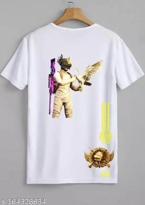 V DAS Printed Men Round Neck White T-Shirt