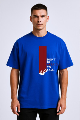 goodsign Printed Men Round Neck Blue T-Shirt