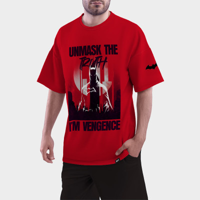 Harble Graphic Print Men Round Neck Red T-Shirt