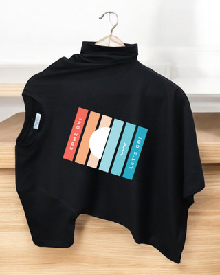 Magneto Printed Men Round Neck Black T-Shirt