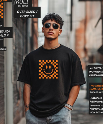 UrGear Printed Men Round Neck Black T-Shirt