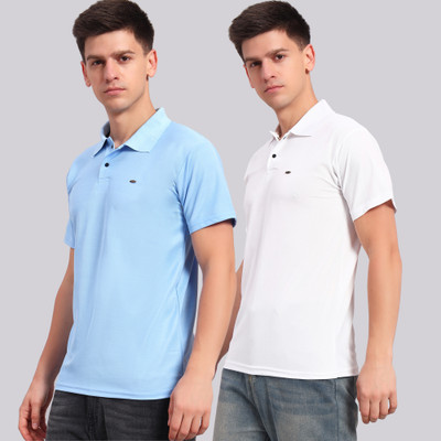 ZEPPI Solid Men Polo Neck Multicolor T-Shirt
