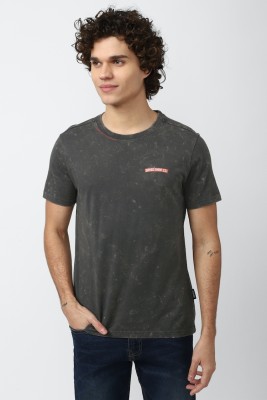 FOREVER 21 Printed Men Round Neck Grey T-Shirt