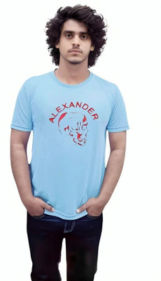 DAKU FASHION Printed Men Round Neck Blue T-Shirt