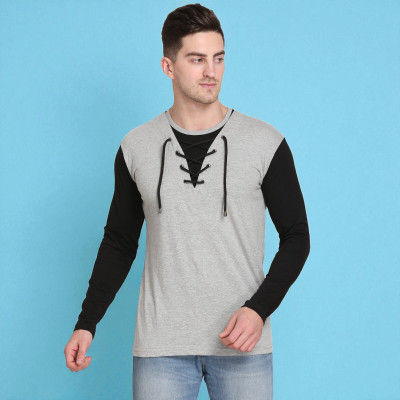 Faricon Trend Solid Men Round Neck Multicolor T-Shirt