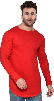 Trendfull Solid Men Round Neck Red T-Shirt