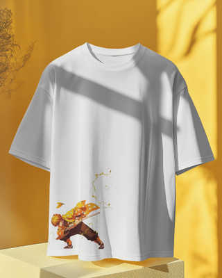 Baefikrey Printed Men Round Neck White T-Shirt