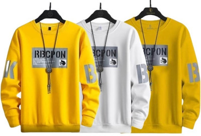 THUNDER PLANET Printed Men Round Neck Yellow T-Shirt