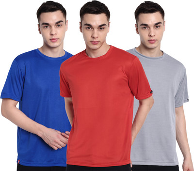 TRIBE TECH FASHION Solid Men Round Neck Multicolor T-Shirt