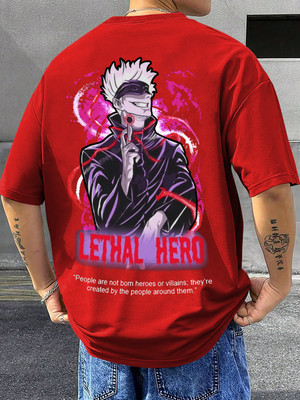 TripBroz Graphic Print Men Round Neck Red T-Shirt