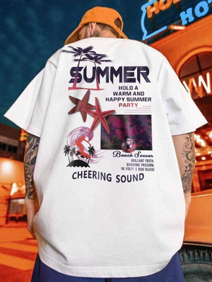 PVS TREND Graphic Print Men Round Neck White T-Shirt