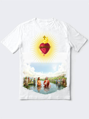 HamsaMART.com Printed Men Round Neck White T-Shirt