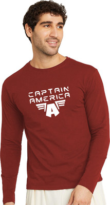 OrrganicChics Typography Men Round Neck Maroon T-Shirt