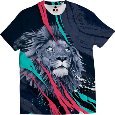 STAND OUT Printed Men Round Neck Grey T-Shirt