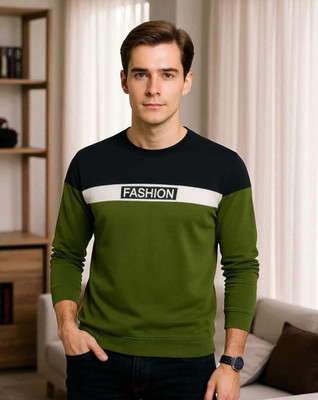 Autna Printed Men Round Neck Green T-Shirt