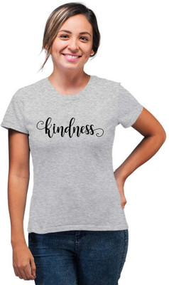 SmarTee Street Printed Women Round Neck Grey T-Shirt