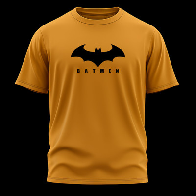 Jazira Graphic Print Men Round Neck Yellow T-Shirt