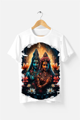 HamsaMART.com Printed Men Round Neck White T-Shirt