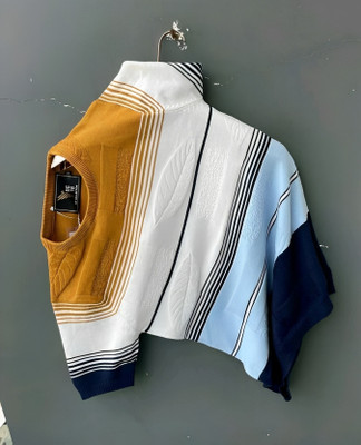 Ravi Internationall Colorblock Men Round Neck White T-Shirt
