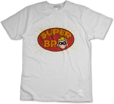 THE PRINT PLATTER Graphic Print Men Round Neck White T-Shirt