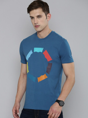 LEVI'S Printed Men Round Neck Blue T-Shirt