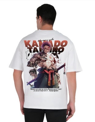 Mr Anime Printed Men Round Neck White T-Shirt