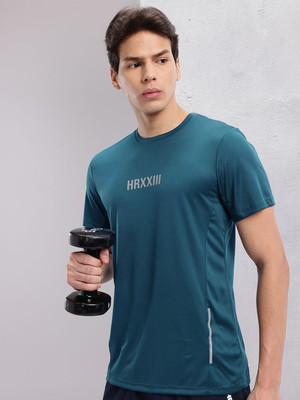HRX by Hrithik Roshan Printed Men Round Neck Green T-Shirt