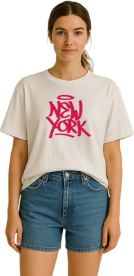 My Swag Typography Women Round Neck White T-Shirt