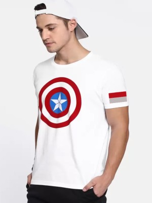 Vylo Graphic Print Men Round Neck White T-Shirt