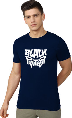 London Crew Superhero Men Round Neck Navy Blue T-Shirt