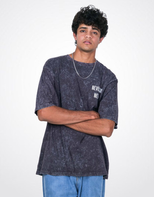 Lynx Printed Men Crew Neck Grey T-Shirt