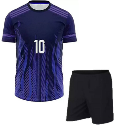 PRASEL Printed Men Round Neck Purple T-Shirt