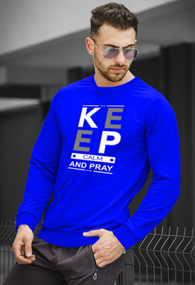 Rawmen Printed Men Round Neck Blue T-Shirt