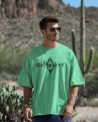 silver moon clothing Printed, Graphic Print Men Round Neck Light Green T-Shirt