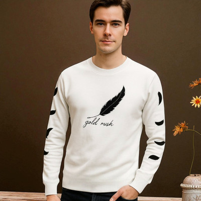 Autna Graphic Print Men Round Neck White T-Shirt