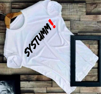 RAPZOD Printed Men Round Neck White T-Shirt