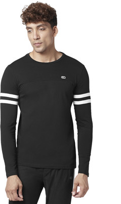 Ajile By Pantaloons Solid Men Round Neck Black T-Shirt