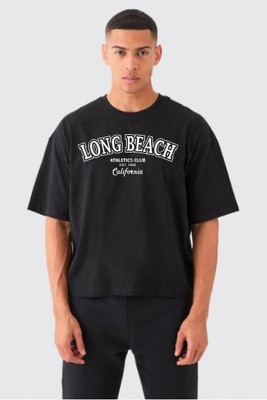 FURRR Printed Men Round Neck Black T-Shirt